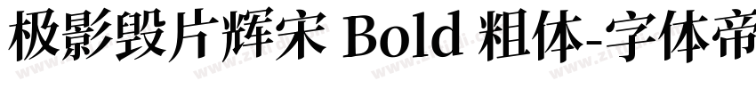 极影毁片辉宋 Bold 粗体字体转换